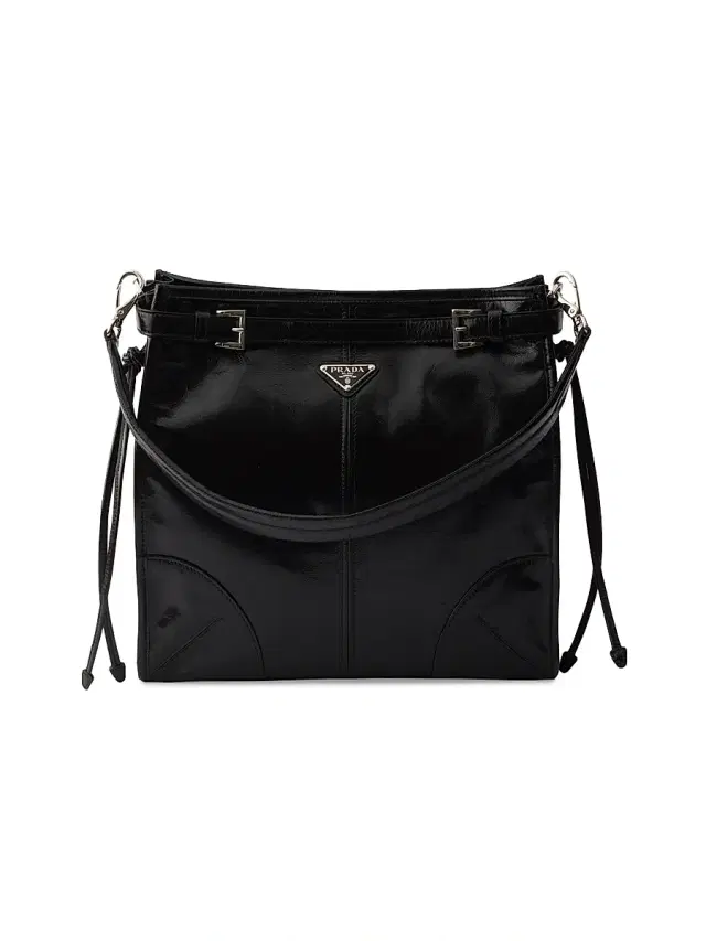 Prada Men's  Bonnie Leather Shoulder Bag - Black