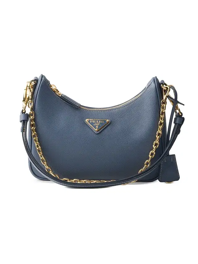 Women's Re-Edition Saffiano Leather Shoulder Bag - Blue