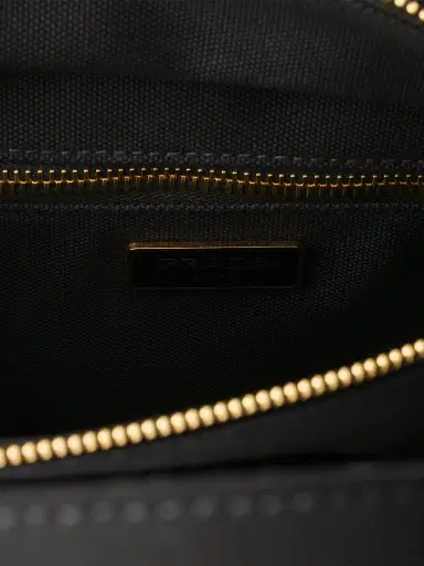 Prada Women's Small Wicker and Canvas Top Handle Bag - Black | Thumbnail 4