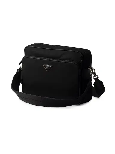 Prada Men's Re-Nylon and Saffiano Leather Shoulder Bag - Black | Thumbnail 2