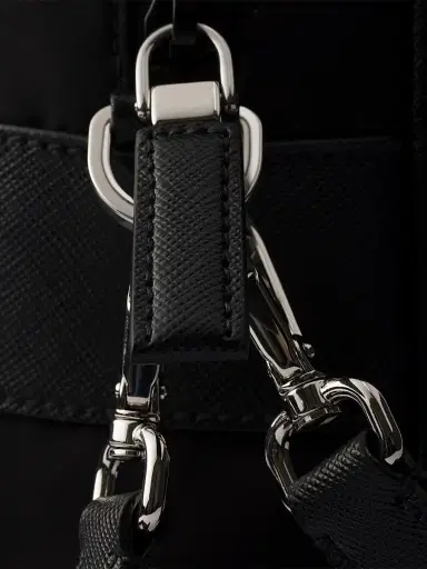 Prada Men's Re-Nylon and Saffiano Leather Shoulder Bag - Black | Thumbnail 5