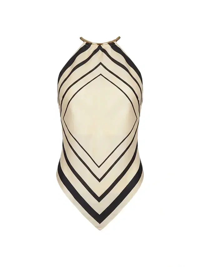 Nicholas the Label Women's Skye Halter Scarf Top -  Black Scarf