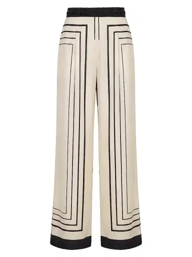 NICHOLAS Women's Sandra Wide-Leg Pants - Black Scarf | Thumbnail 1 NICHOLAS Women's Sandra Wide-Leg Pants - Black Scarf | Thumbnail 1