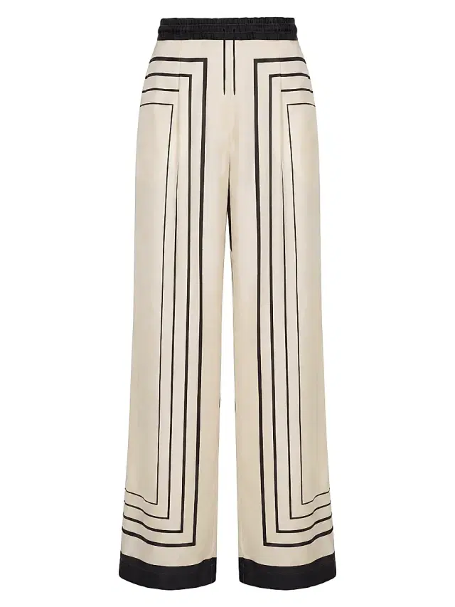 Nicholas the Label Women's Sandra Wide-Leg Pants -  Black Scarf