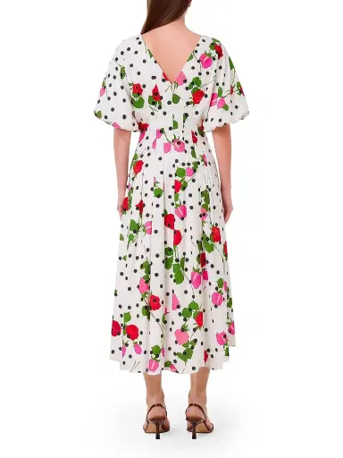 NICHOLAS Women's Vicky Polka Dot & Floral A-Line Midi-Dress | Thumbnail 4 NICHOLAS Women's Vicky Polka Dot & Floral A-Line Midi-Dress | Thumbnail 4