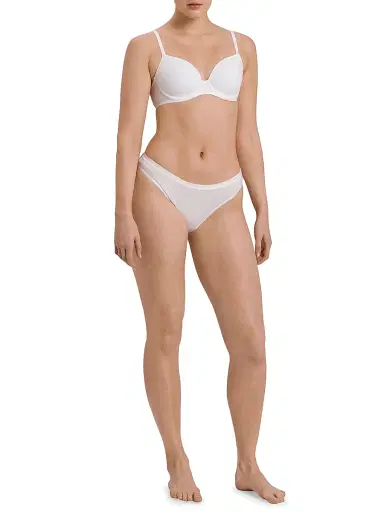Hanro Women's Cotton Sensation T-Shirt Bra - White - Size 32B | Thumbnail 2