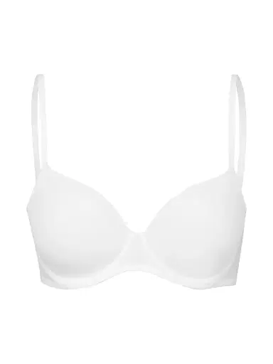 Hanro Women's Cotton Sensation T-Shirt Bra - White - Size 32B | Thumbnail 1