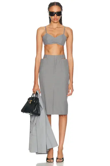 Jil Sander High Waisted Midi Skirt | Thumbnail 5