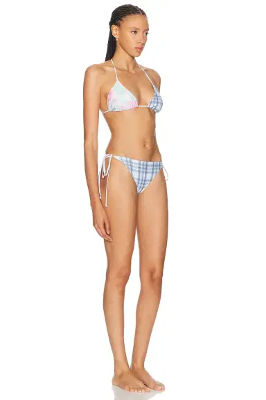 Acne Studios Eini Flower Plaid Bikini Set | Thumbnail 2