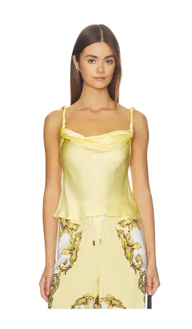 Alice + Olivia Alice + Olivia Monique Twist Strap Cowl Neck Tank | Thumbnail 1