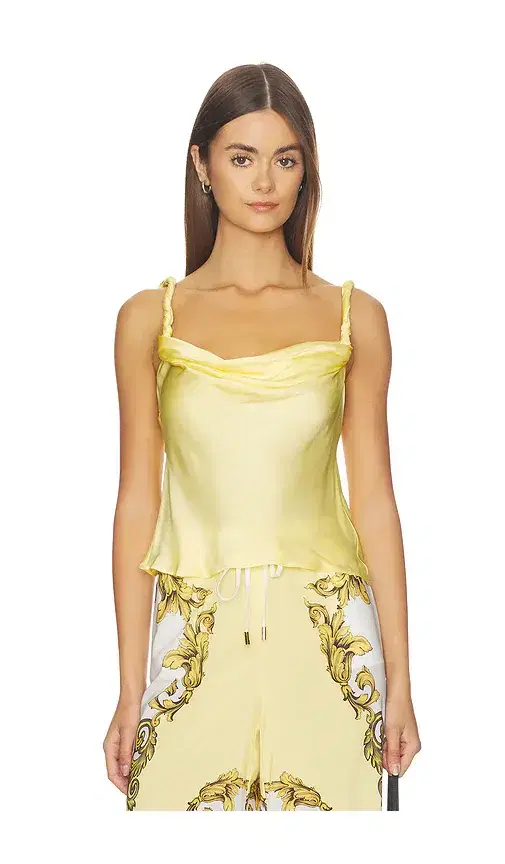 Alice + Olivia Alice + Olivia Monique Twist Strap Cowl Neck Tank