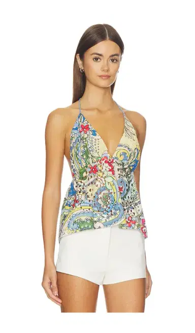 Alice + Olivia Alice + Olivia Karolina Halter Top | Thumbnail 2