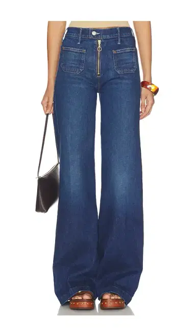MOTHER The Patch Pocket Hustler Roller Exposed Zip Heel Jeans | Thumbnail 1