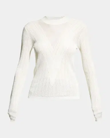 Veronica Beard Raylan Stretch-Knit Pullover Sweater | Thumbnail 5