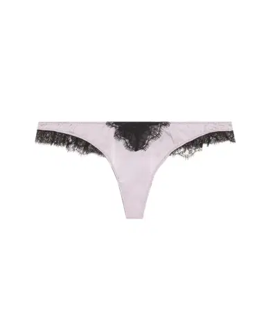 Kiki de Montparnasse Sensuel Lace-Trim Silk Thong | Thumbnail 1 Kiki de Montparnasse Sensuel Lace-Trim Silk Thong | Thumbnail 1