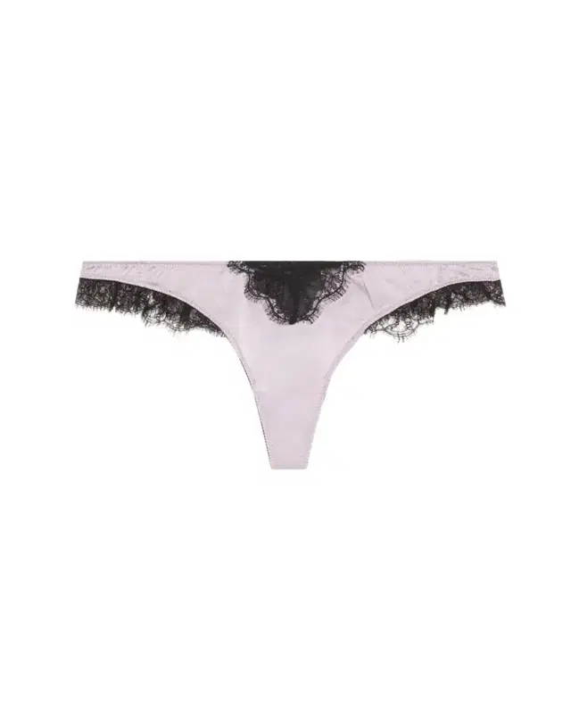 Sensuel Lace-Trim Silk Thong