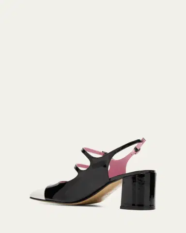 CAREL Papaya Bicolor Patent Slingback Pumps | Thumbnail 4 CAREL Papaya Bicolor Patent Slingback Pumps | Thumbnail 4
