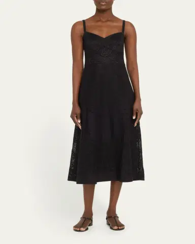Kobi Halperin Willow Floral Lace Sweetheart Midi Dress | Thumbnail 2