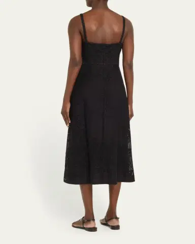 Kobi Halperin Willow Floral Lace Sweetheart Midi Dress | Thumbnail 3