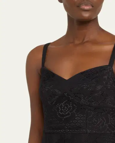 Kobi Halperin Willow Floral Lace Sweetheart Midi Dress | Thumbnail 5