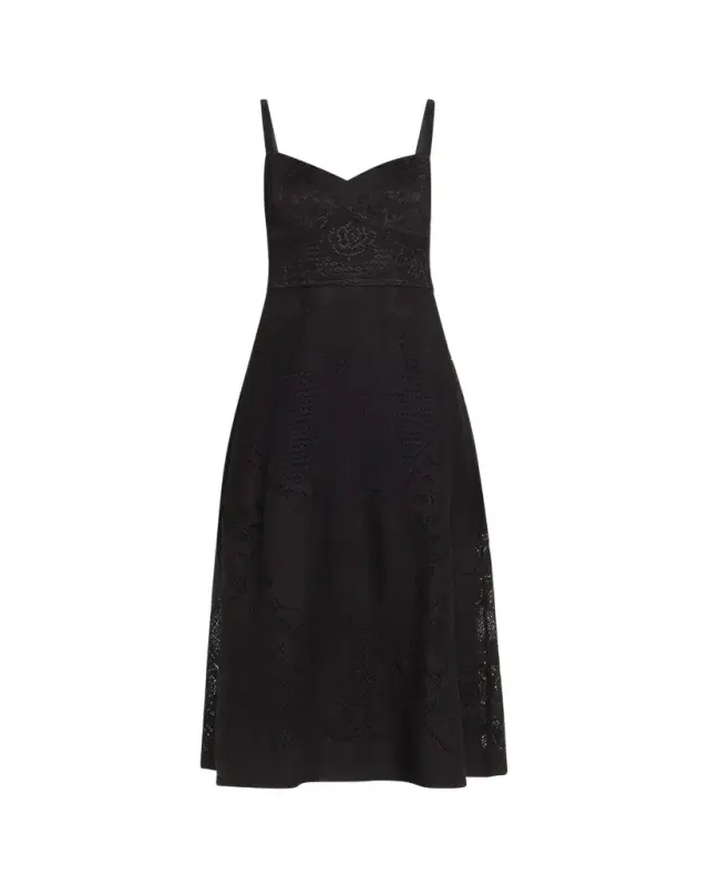 Kobi Halperin Willow Floral Lace Sweetheart Midi Dress