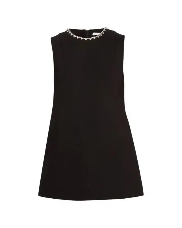 Crystal Heart Backless Mini Dress