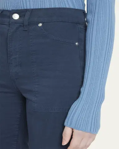 Veronica Beard Crosbie Wide-Leg Patch Pocket Jeans | Thumbnail 5 Veronica Beard Crosbie Wide-Leg Patch Pocket Jeans | Thumbnail 5