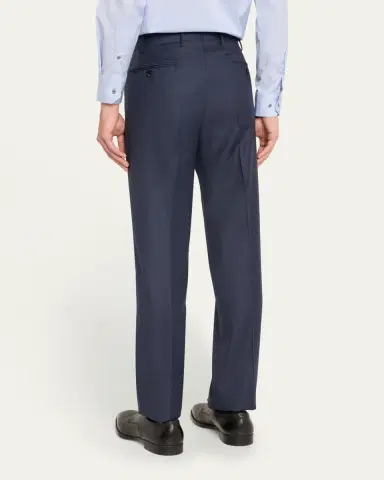 Giorgio Armani Men's Flat-Front Wool Trousers | Thumbnail 3 Giorgio Armani Men's Flat-Front Wool Trousers | Thumbnail 3
