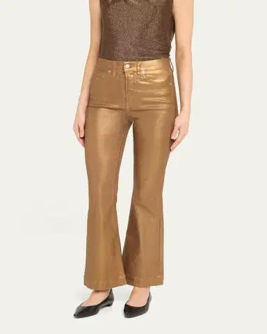Veronica Beard Carson Metallic Ankle Flare Jeans | Thumbnail 4 Veronica Beard Carson Metallic Ankle Flare Jeans | Thumbnail 4