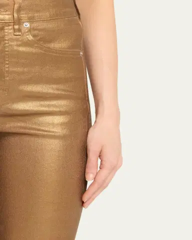 Veronica Beard Carson Metallic Ankle Flare Jeans | Thumbnail 5 Veronica Beard Carson Metallic Ankle Flare Jeans | Thumbnail 5