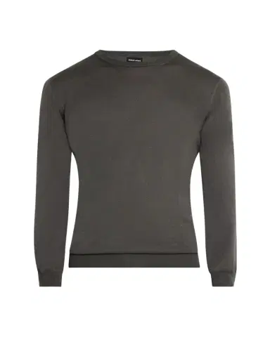 Giorgio Armani Men's Silk-Cotton Crew Sweater | Thumbnail 1