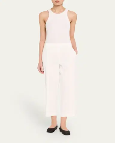 Vince Grace Mid-Rise Linen Tapered Pull-On Pants | Thumbnail 2 Vince Grace Mid-Rise Linen Tapered Pull-On Pants | Thumbnail 2