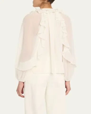 Kobi Halperin Bali Raglan-Sleeve Ruffle Blouse | Thumbnail 3