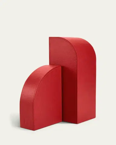 Assouline Cubist L Red Leather Bookend | Thumbnail 2