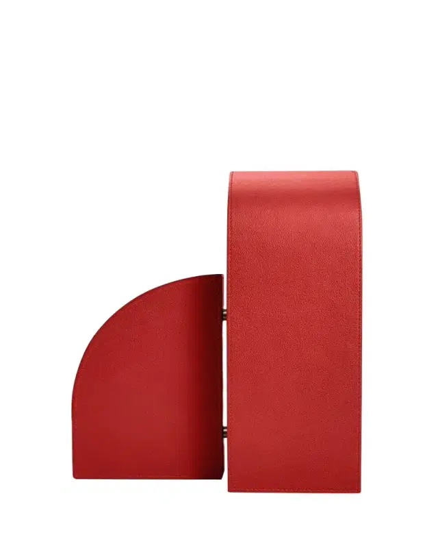 Assouline Cubist L Red Leather Bookend