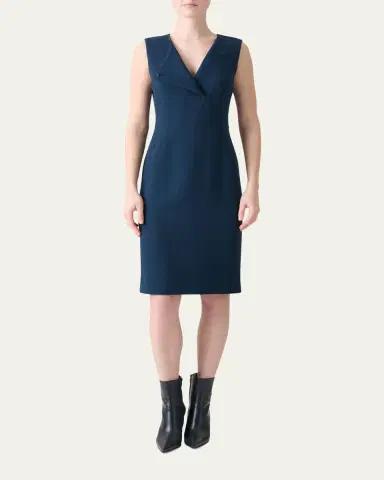 Akris Double-Face Wool Crepe Sheath Dress | Thumbnail 2 Akris Double-Face Wool Crepe Sheath Dress | Thumbnail 2