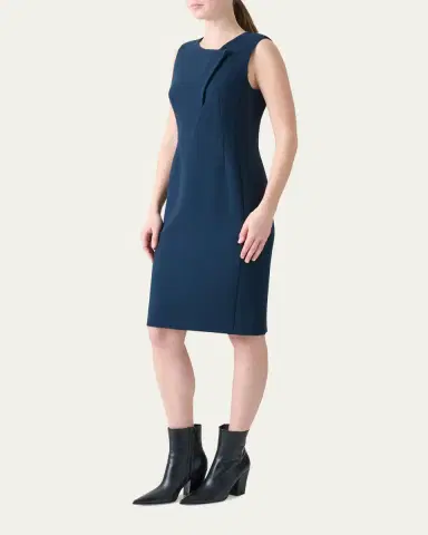 Akris Double-Face Wool Crepe Sheath Dress | Thumbnail 4 Akris Double-Face Wool Crepe Sheath Dress | Thumbnail 4