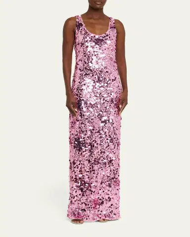 Simkhai Bex Sequined Maxi Tank Dress | Thumbnail 4 Simkhai Bex Sequined Maxi Tank Dress | Thumbnail 4
