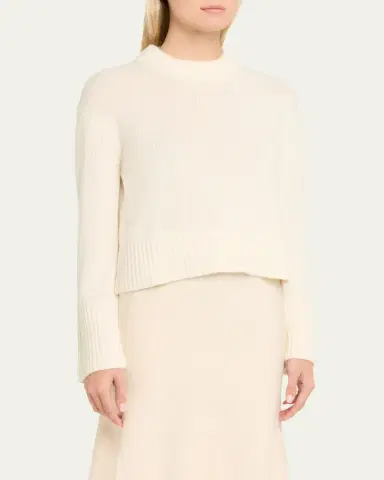 Lisa Yang Sony Cashmere Shrunken Crewneck Sweater | Thumbnail 4 Lisa Yang Sony Cashmere Shrunken Crewneck Sweater | Thumbnail 4