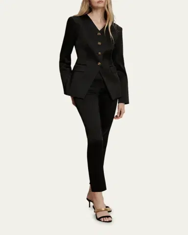 Veronica Beard Stila Slim Satin Pants | Thumbnail 2