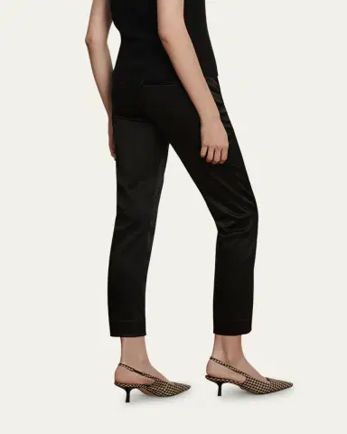 Veronica Beard Stila Slim Satin Pants | Thumbnail 3