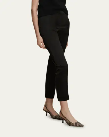 Veronica Beard Stila Slim Satin Pants | Thumbnail 4