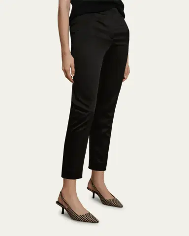 Veronica Beard Stila Slim Satin Pants | Thumbnail 5