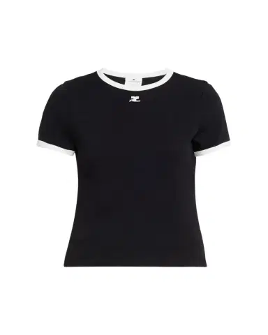 Courrèges Signature Contrast T-Shirt | Thumbnail 1 Courrèges Signature Contrast T-Shirt | Thumbnail 1