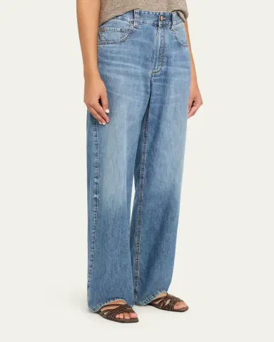 Brunello Cucinelli Super Light Relaxed-Leg Jeans | Thumbnail 4 Brunello Cucinelli Super Light Relaxed-Leg Jeans | Thumbnail 4