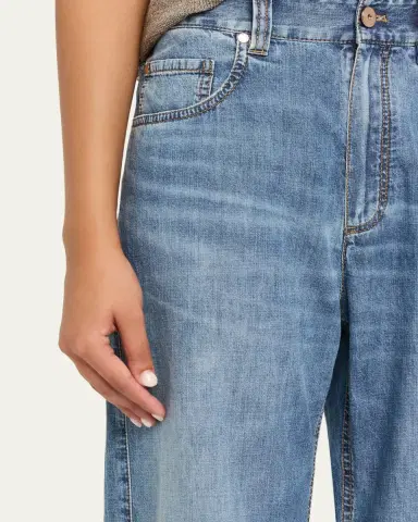 Brunello Cucinelli Super Light Relaxed-Leg Jeans | Thumbnail 5 Brunello Cucinelli Super Light Relaxed-Leg Jeans | Thumbnail 5