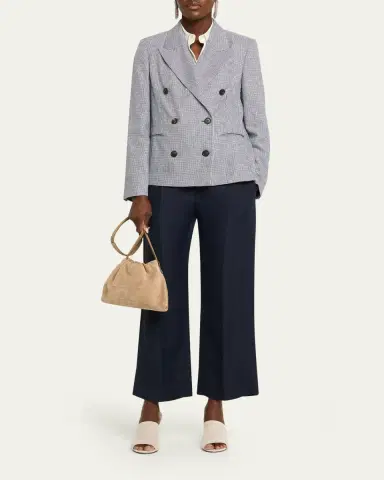 Brunello Cucinelli Linen Twill Wide-Leg Crop Cigarette Pants | Thumbnail 2 Brunello Cucinelli Linen Twill Wide-Leg Crop Cigarette Pants | Thumbnail 2