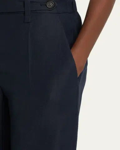 Brunello Cucinelli Linen Twill Wide-Leg Crop Cigarette Pants | Thumbnail 5 Brunello Cucinelli Linen Twill Wide-Leg Crop Cigarette Pants | Thumbnail 5