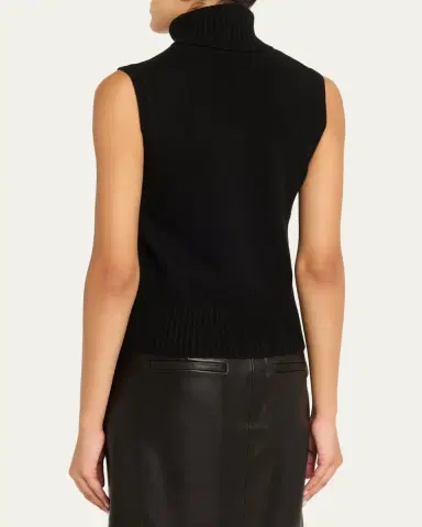 Veronica Beard Mazzy Cashmere Turtleneck Shell | Thumbnail 3 Veronica Beard Mazzy Cashmere Turtleneck Shell | Thumbnail 3