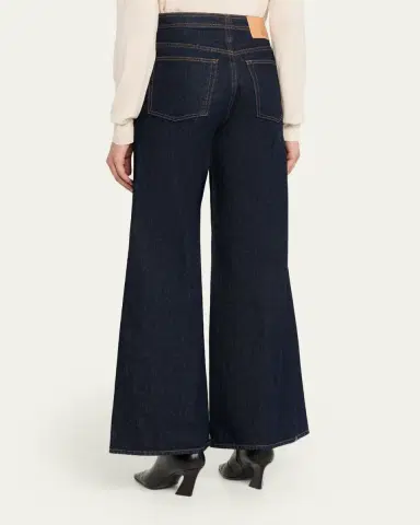 Ulla Johnson The Bianca Front-Seam Wide-Leg Jeans | Thumbnail 3